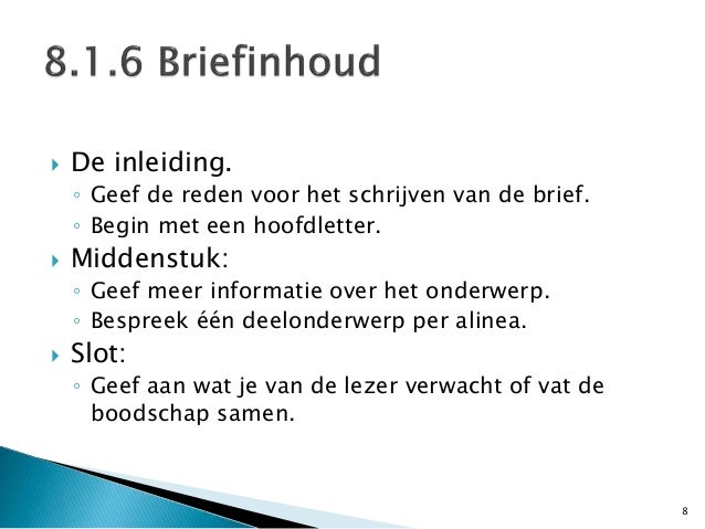 Een slot schrijven voorbeeld