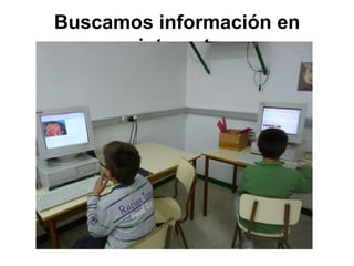 Buscamos información en internet.
