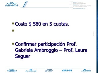 Costo $ 580 en 5 cuotas. Confirmar participación Prof. Gabriela Ambroggio – Prof. Laura Seguer