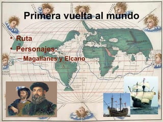 Primera vuelta al mundo Ruta Personajes: Magallanes y Elcano 