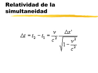 Relatividad de la
simultaneidad
 