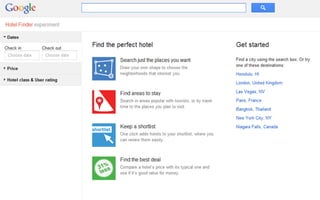 Google	
  Hotel	
  
  Finder	
  
   Kayak	
  
 