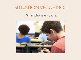 SITUATIONVÉCUE NO. 1	

Smartphone en cours.
 