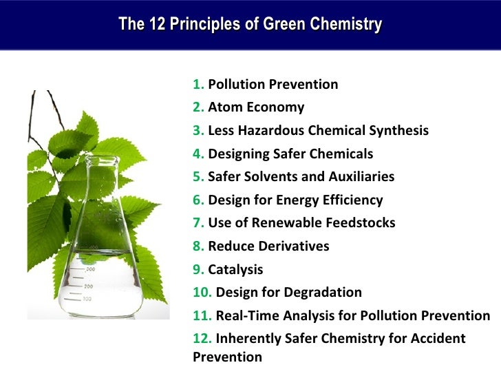 12 principles of green chemistry