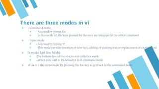 Vi and redirection & piping in linux | PPTX