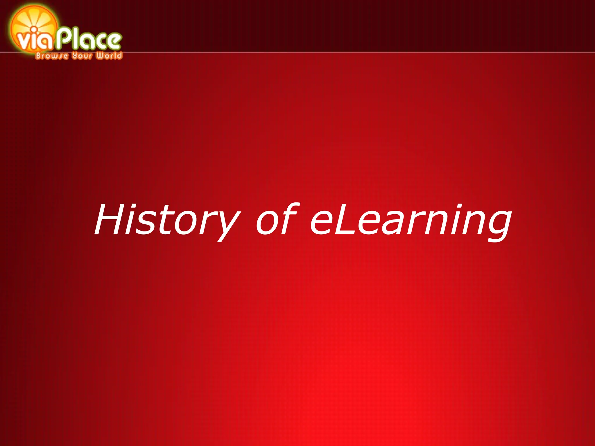 History of eLearning 