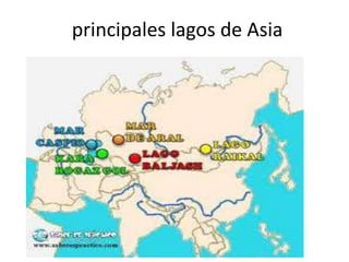principales lagos de Asia
 