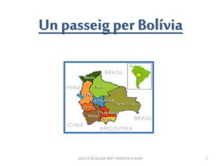 Un passeig per Bolívia
AULA D'ACOLLIDA SANT FRANCESC D'ASSÍS 1
 