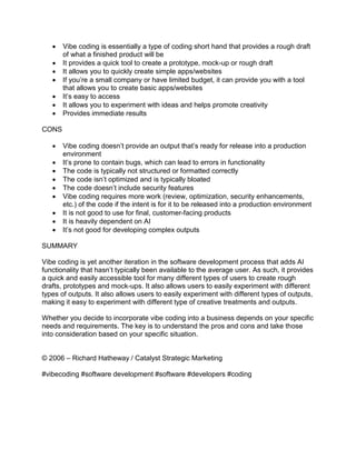 Vibe Coding - What Is It and What Does It Do | PDF