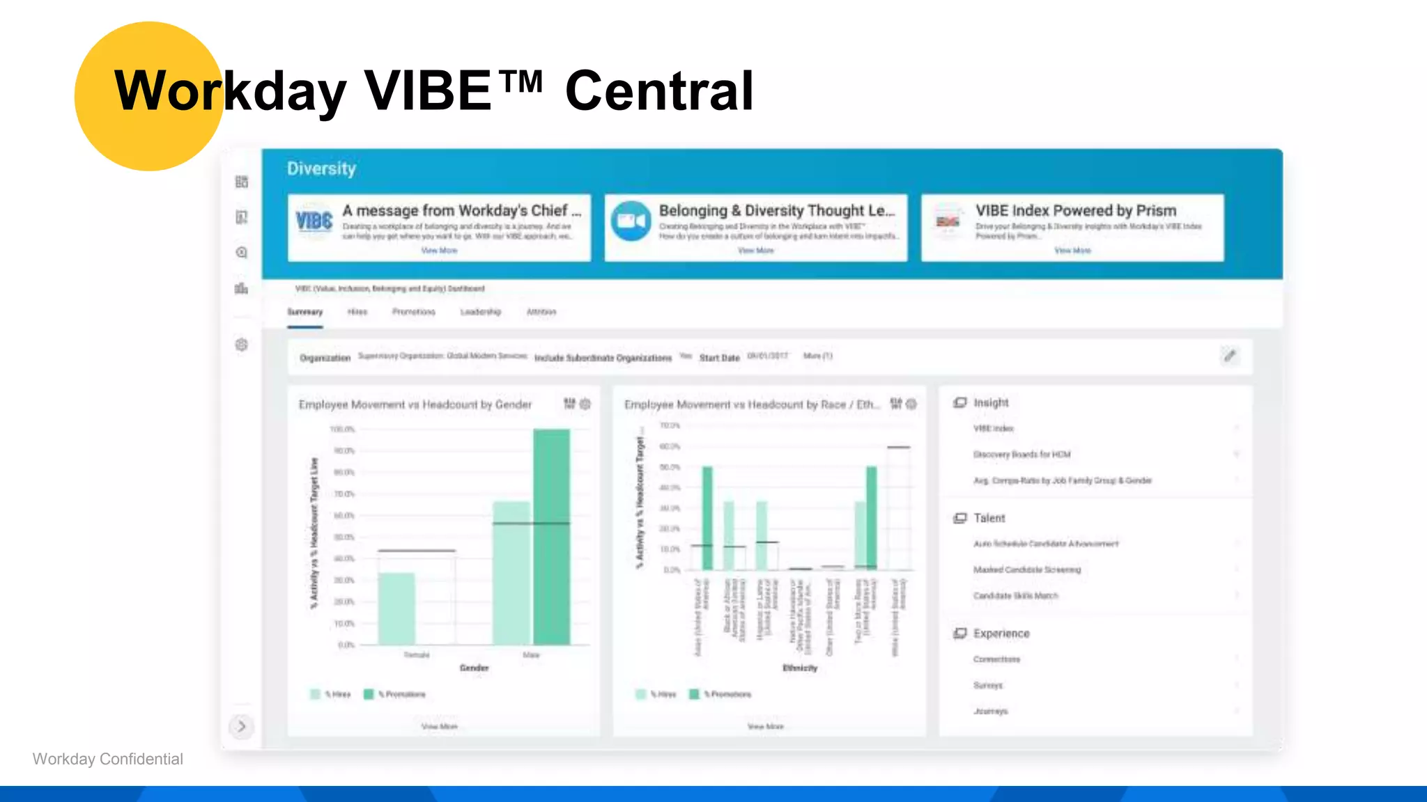 Workday VIBE™ Central
Workday Confidential
 