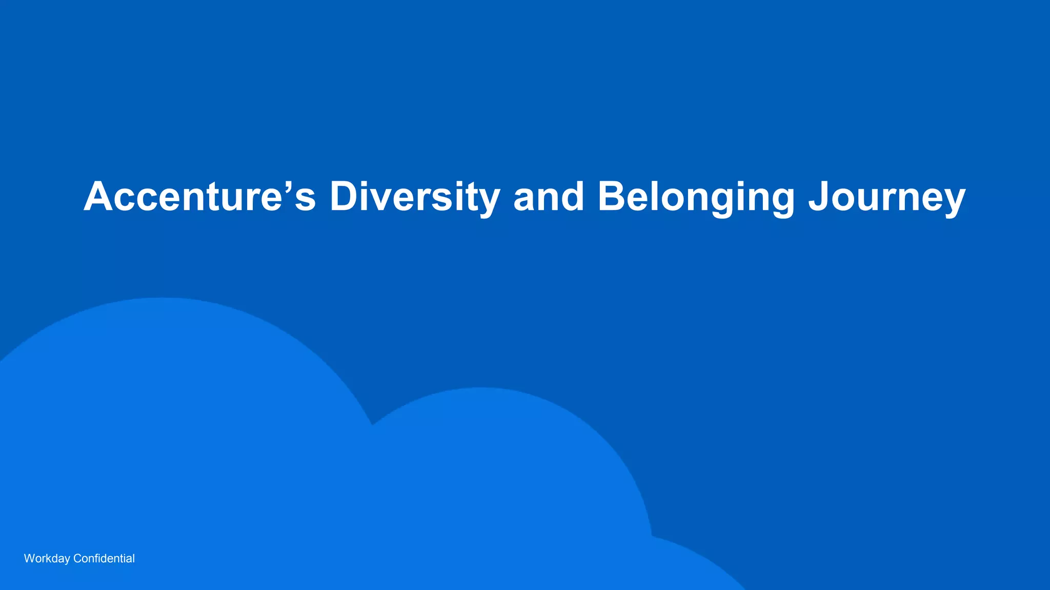 Workday Confidential
Accenture’s Diversity and Belonging Journey
 