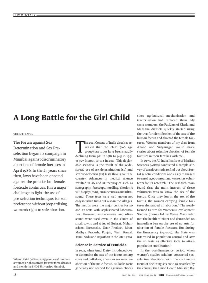 Essays on girl child