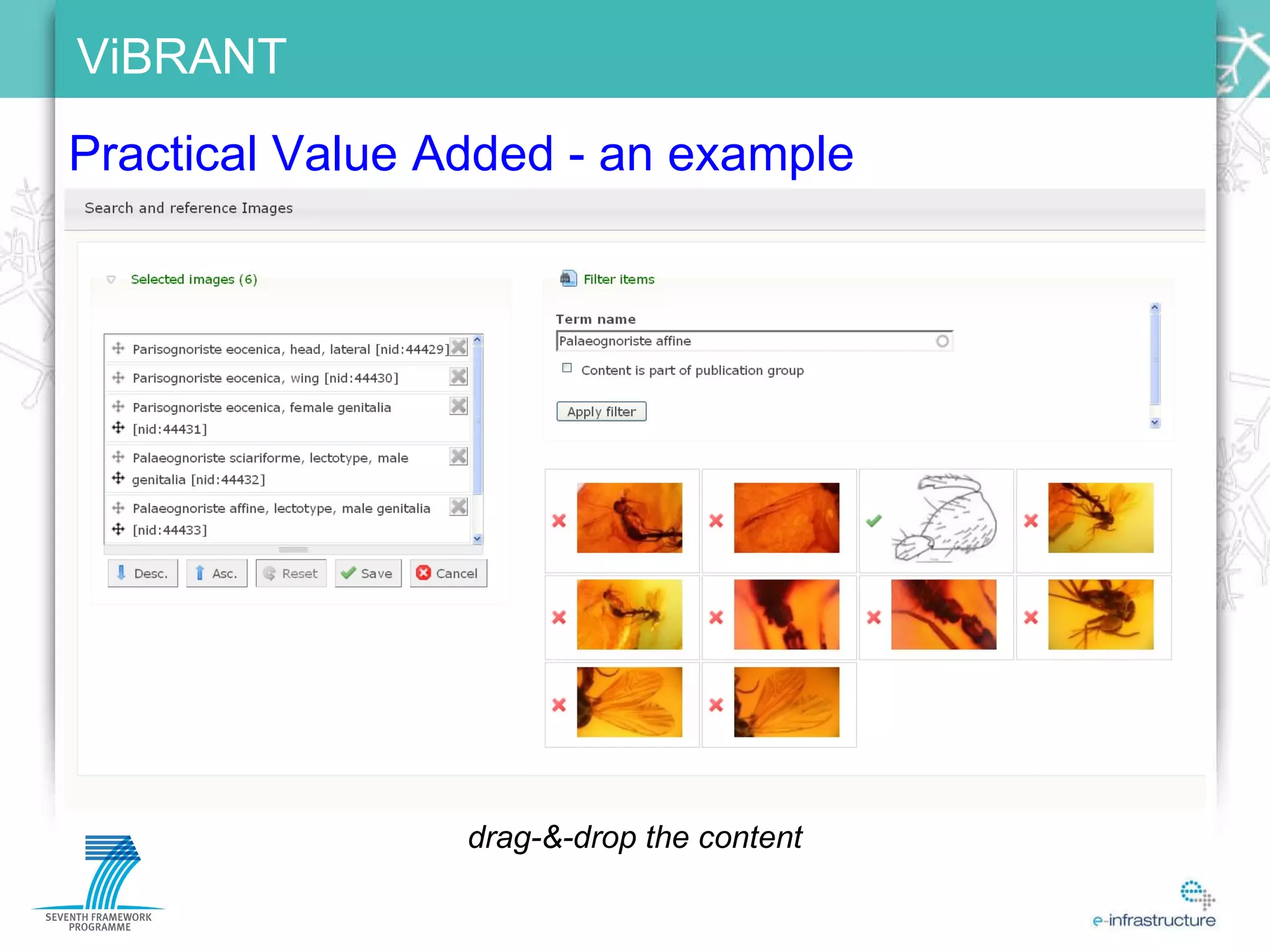 Practical Value Added - an example drag-&-drop the content 