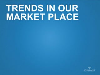 TRENDS IN OUR
MARKET PLACE
 