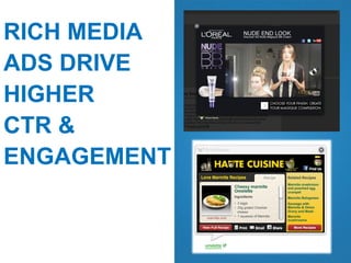 RICH MEDIA
ADS DRIVE
HIGHER
CTR &
ENGAGEMENT
 