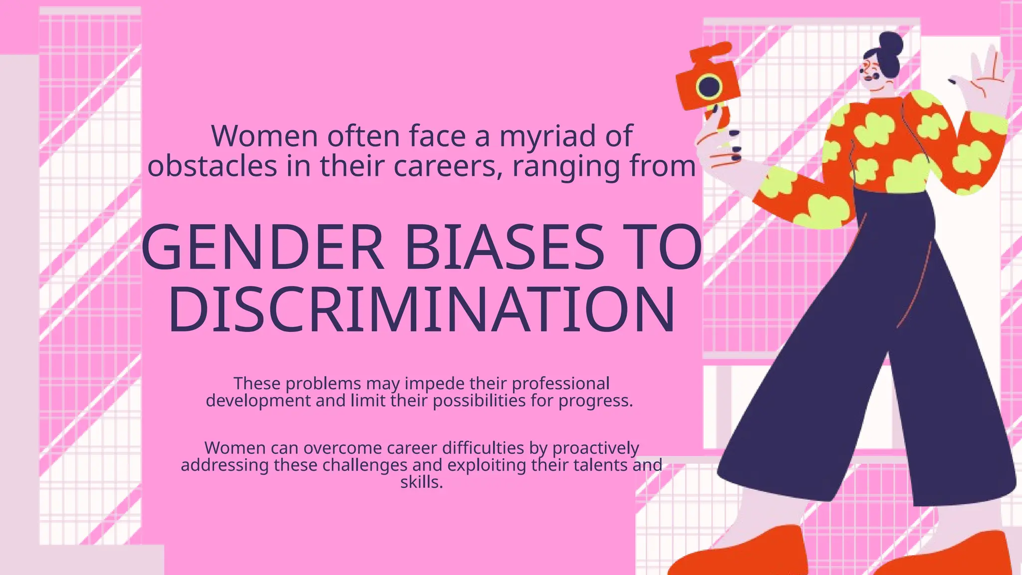 Vibrant Bold Illustrative Gender Diversity And Inclusivity Presentation