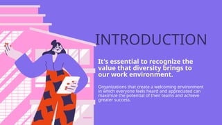 Vibrant Bold Illustrative Gender Diversity And Inclusivity Presentation