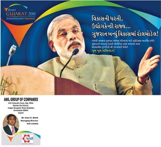 Anil Group of Companies for Vibrant Gujarat 2011 initiative 