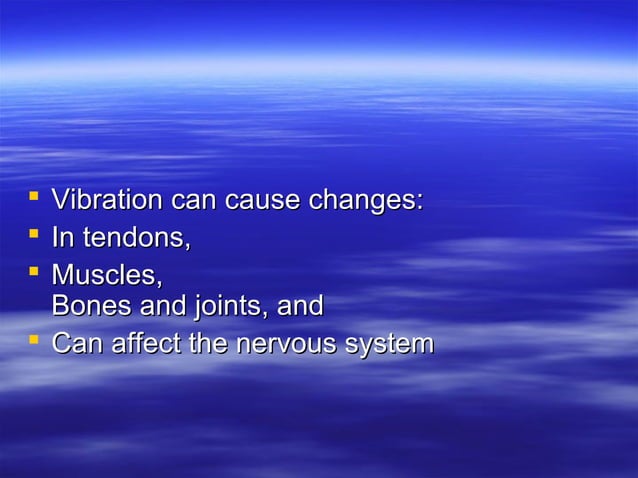 Vibration & Disease | PPT