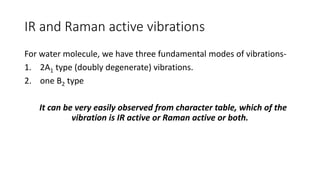 Infrared Character character table in vibrational spectroscopy | PPTX