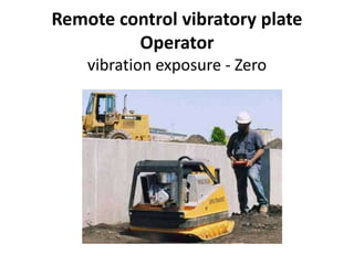 Remote control vibratory plate
Operator
vibration exposure - Zero
 