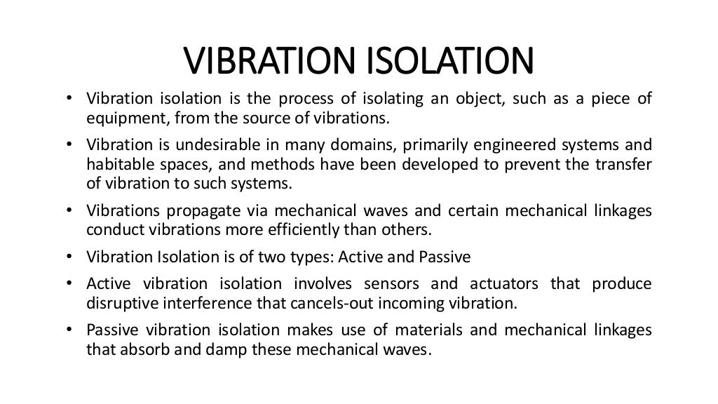 Vibration Isolation