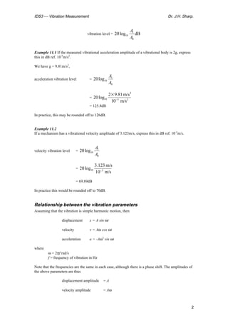 Vibration measurement | PDF