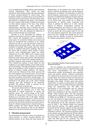 Vibration measurement and spectral analysis of chassis frame mounted ...