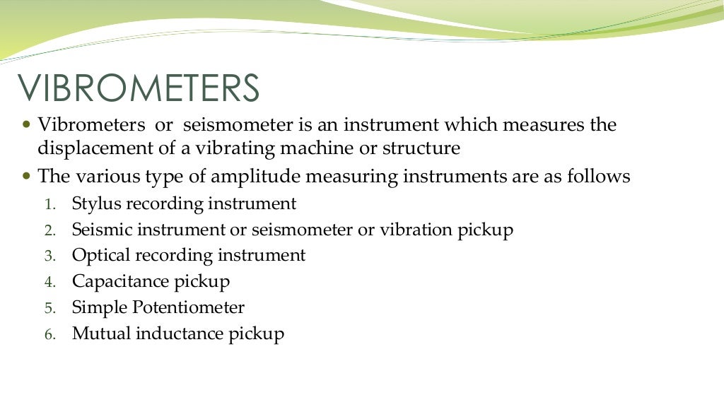 Vibration measurements