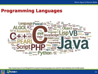 Marco Agus & Marcos Balsa
Programming Languages
http://www.tops-int.com/blog/which-programming-languages-are-used-for-web-desktop-and-mobile-apps/
43
 