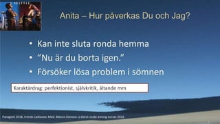 Känsloreglering
Klarsynthet
Stanna upp
Observera
Acceptera
Släppa
SOAS: för inre stabilitet
Nilssone 2016, Schenström 2007
 