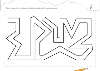 Trazos horizontales e inclinados u oblicuos combinados (mismo tamaño):
 