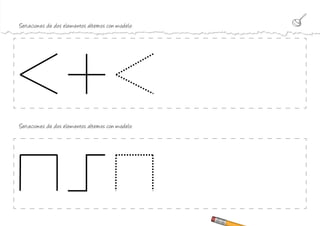Seriaciones de dos elementos alternos con modelo:
Seriaciones de dos elementos alternos con modelo:
 