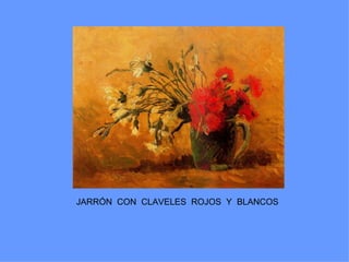 JARRÓN CON CLAVELES ROJOS Y BLANCOS
 