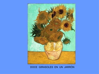 DOCE GIRASOLES EN UN JARRÓN
 