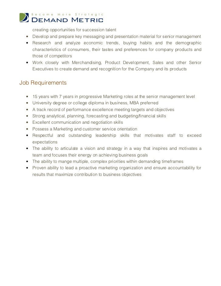 vice president of sales and marketing job description