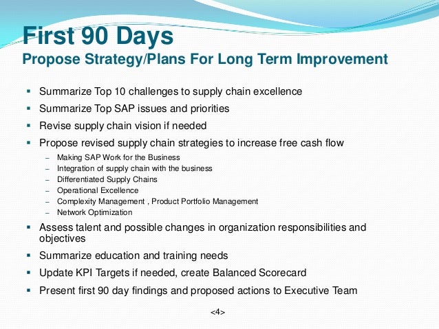 vice president supply chain 90 day plan 4 638