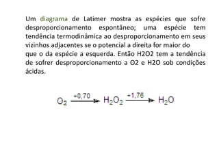 O2 H2o2 Latimer Diagram Vichagas diagramas dos dados potenciais | PPTX