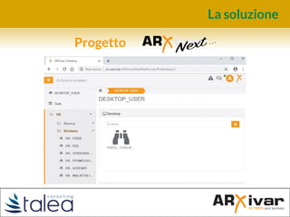La soluzione
Progetto
 