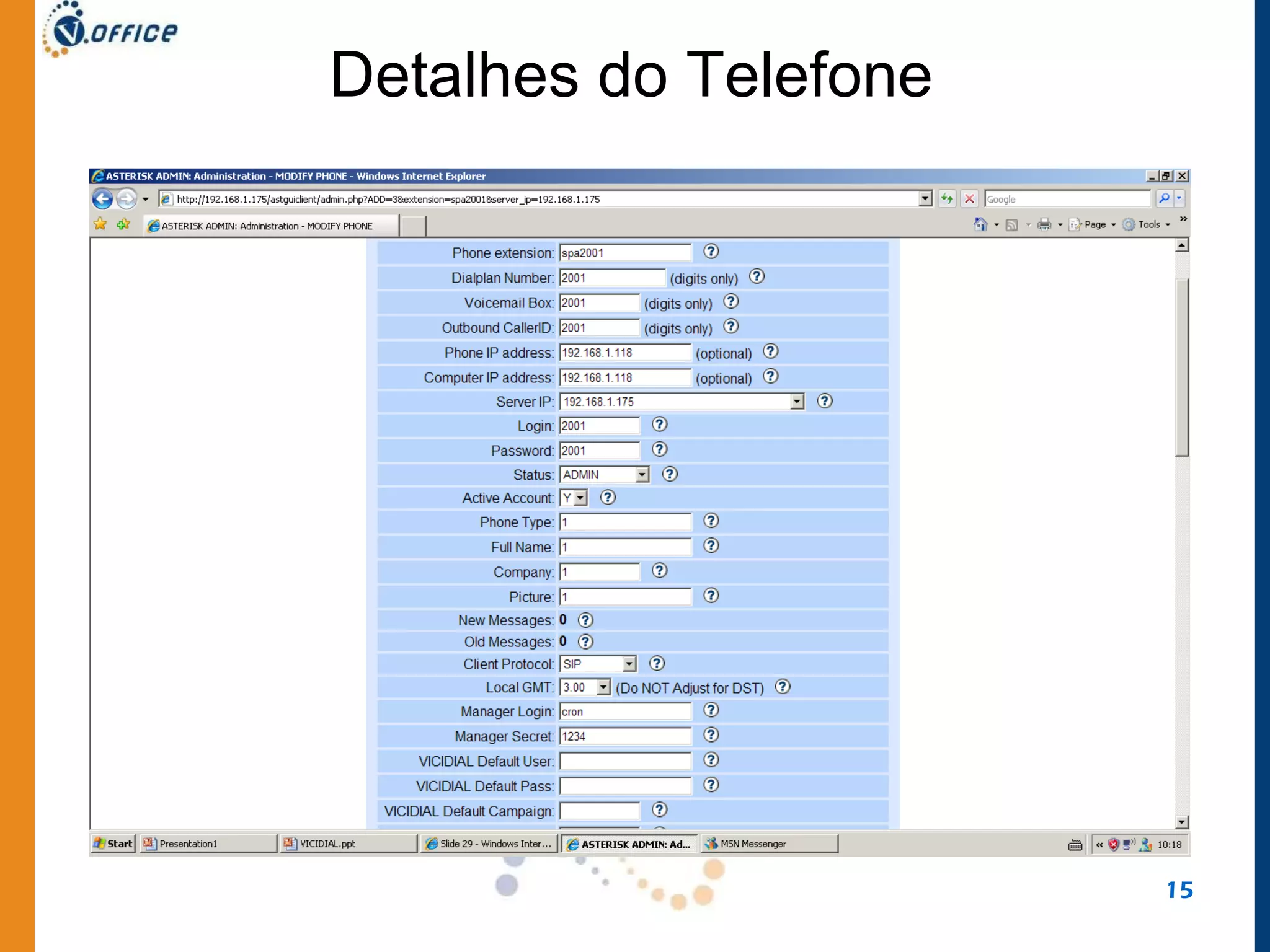 Detalhes do Telefone 