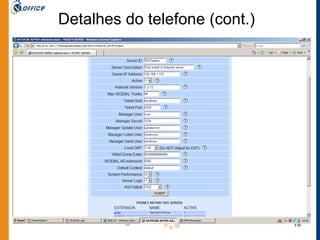 Detalhes do telefone (cont.) 