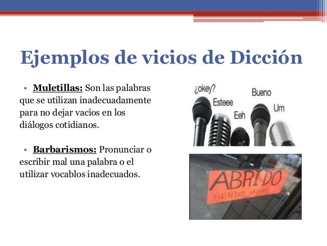 Vicios de Dicción y construcción