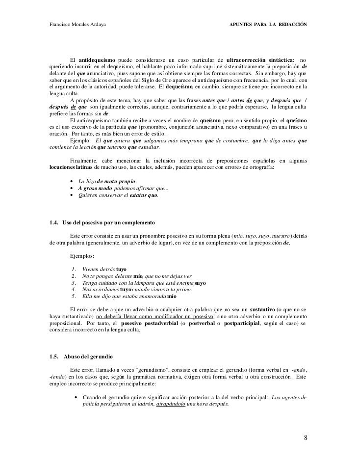 Vicios de diccion y construccion