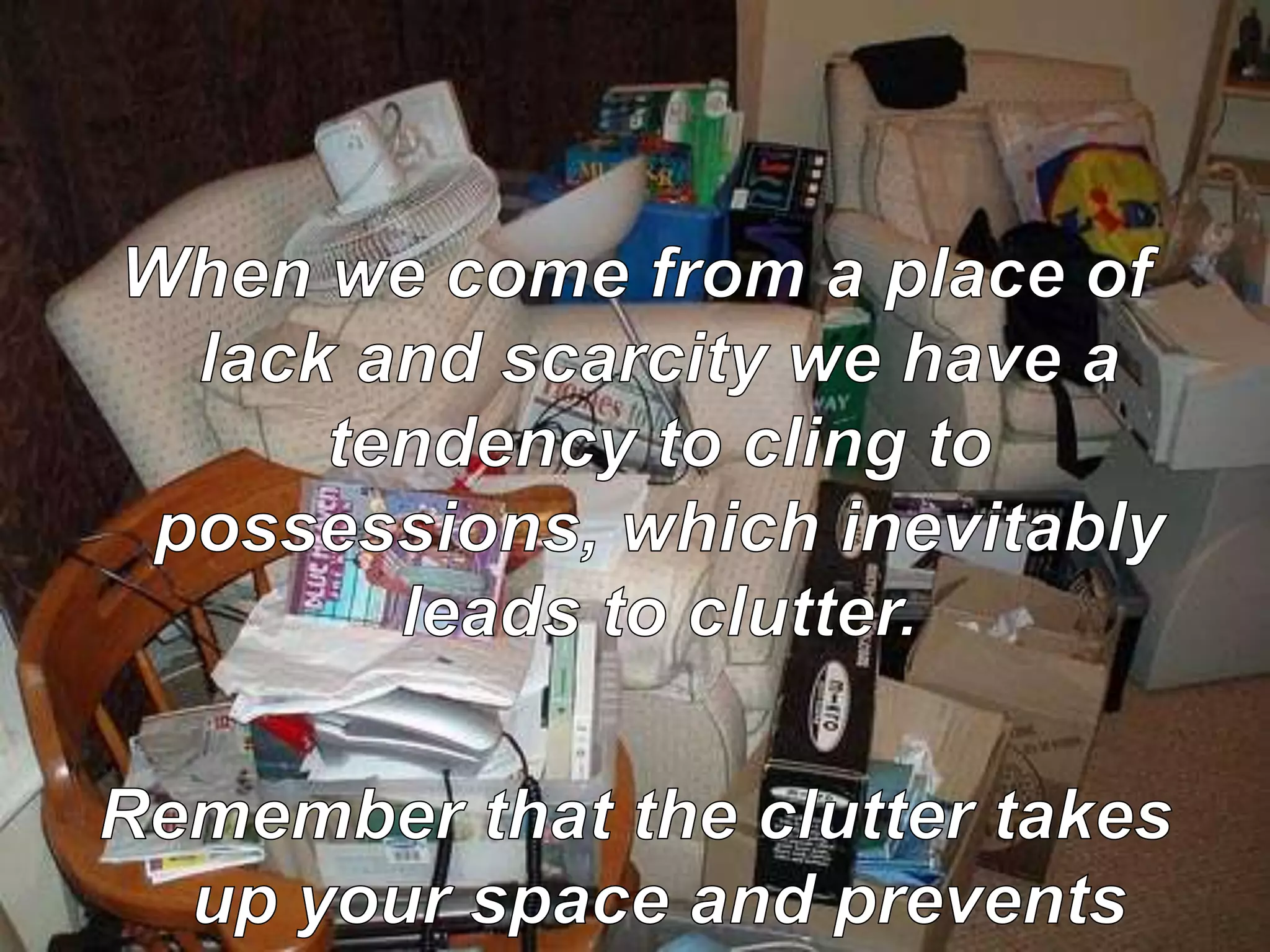 Depression Era MentalityFor many of us our Generation Systems are influenced by the Great Depression.Feelings of scarcity run rampant within our homes even after years and years of prosperity.