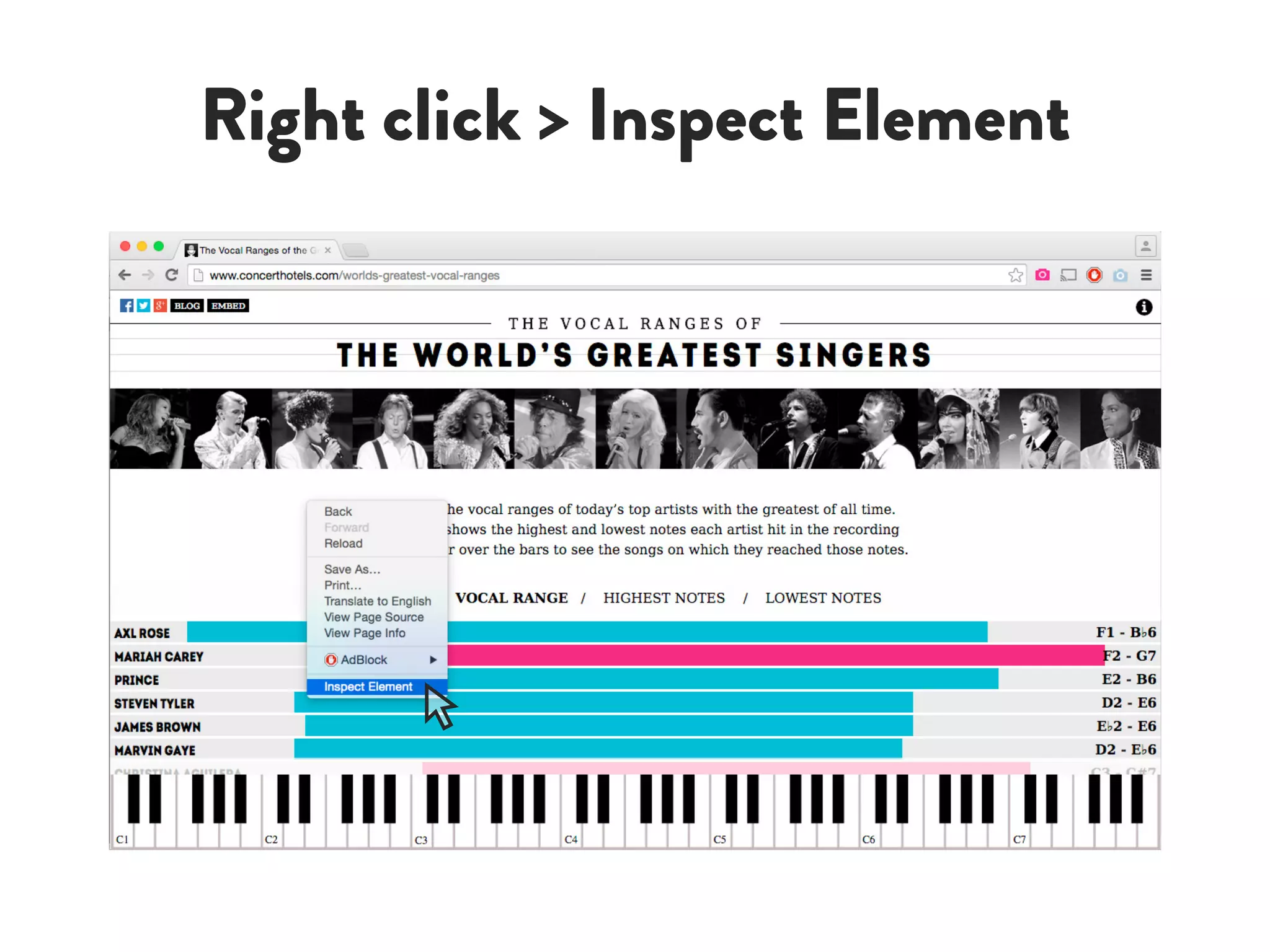 Right click > Inspect Element
 