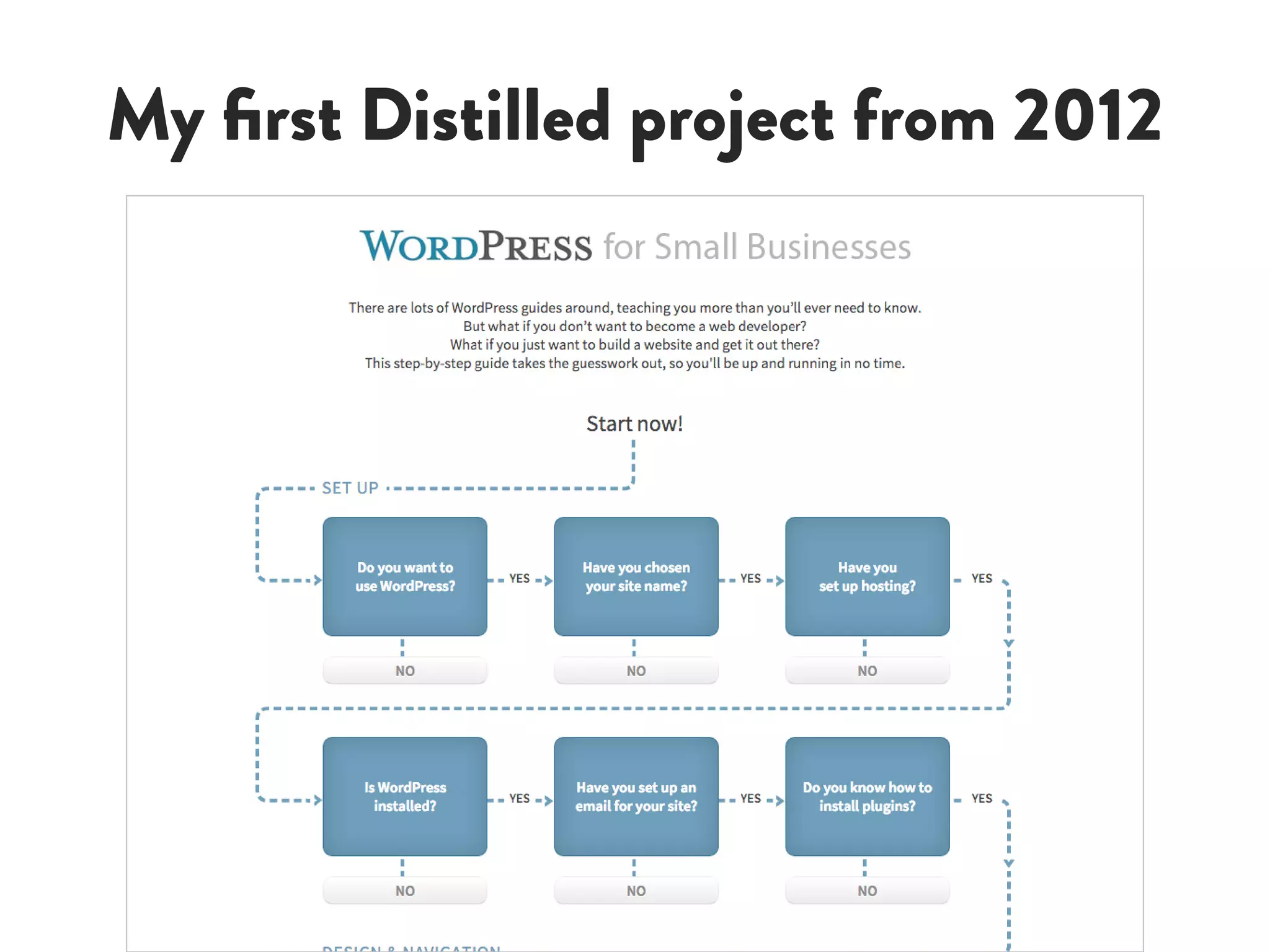 My first Distilled project from 2012
 