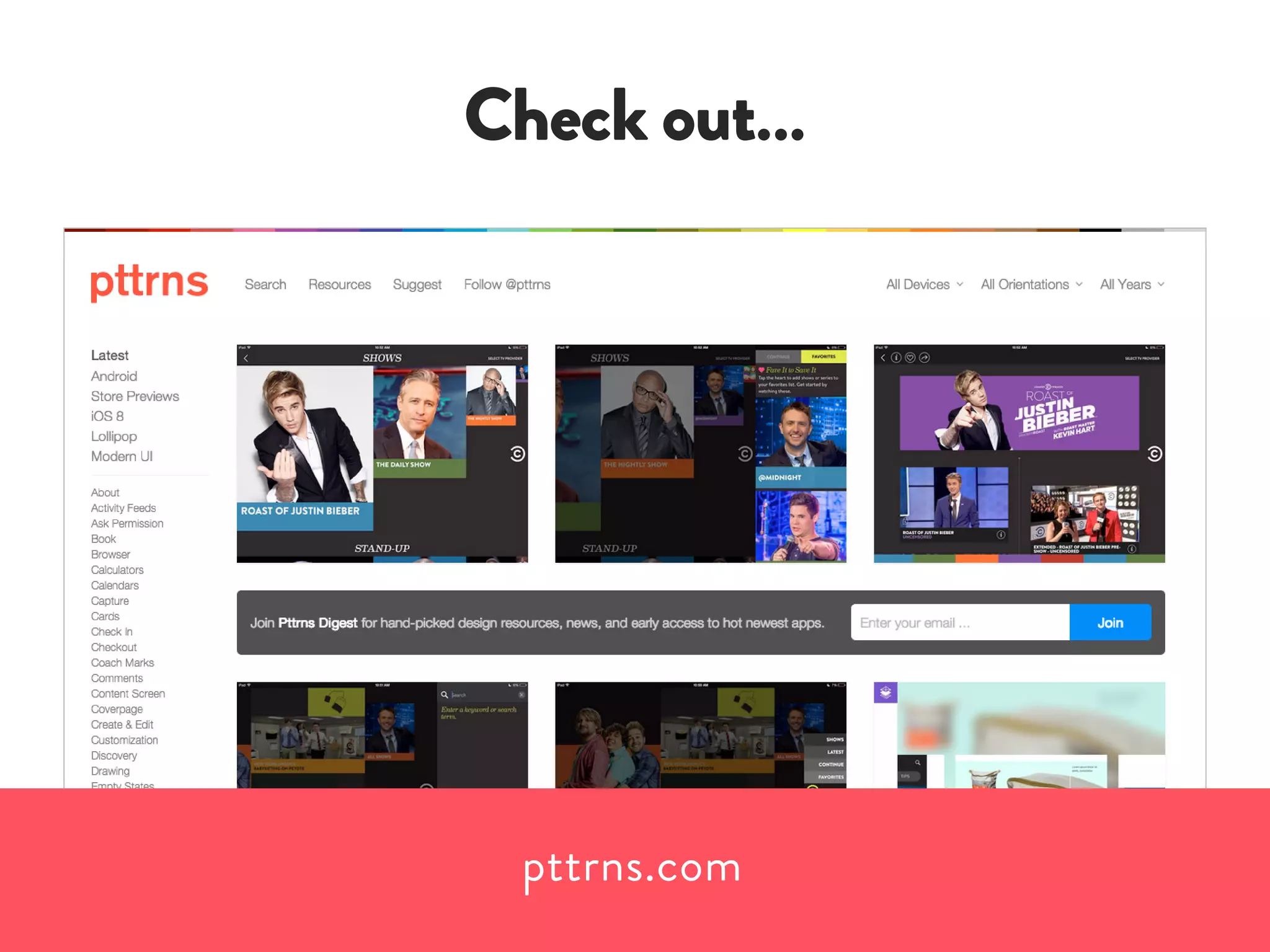 Check out…
pttrns.com
 