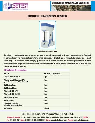 Vickers Hardness Tester Manufacturers India