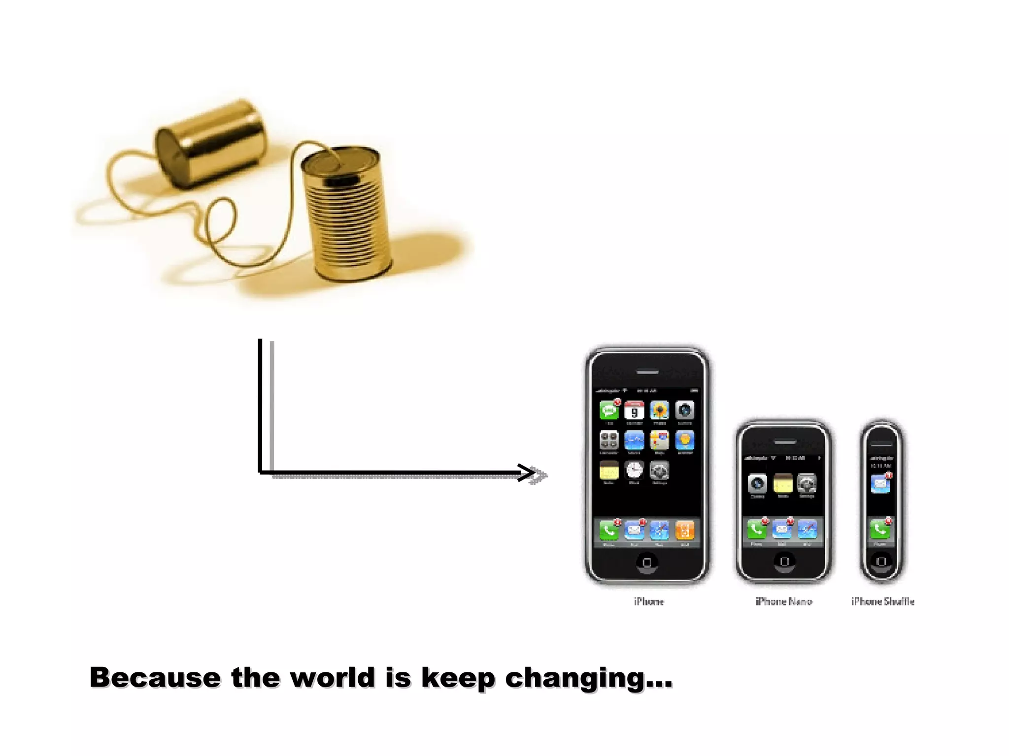 Because the world is keep changing…