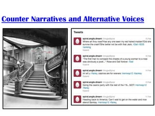 Counter Narratives and Alternative Voices
 